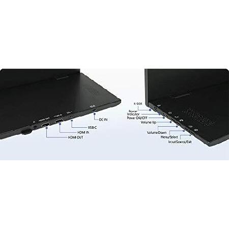 Gechic M505E 15.6 inch FHD 1080p Portable Monitor with USB Type-C Input, HDMI Input/Output, DC-in Port, Daisy Chain Display for Conference, Factory, I