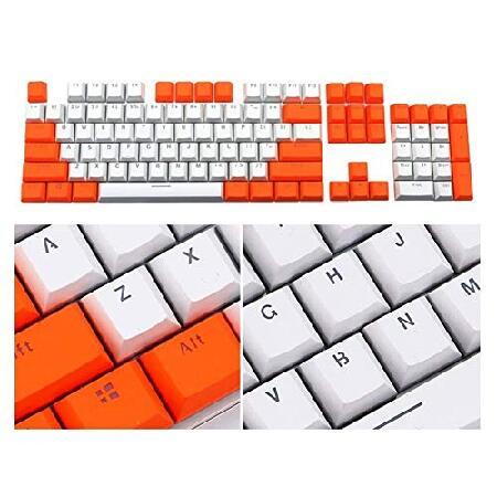 108 Key Mechanical Keyboard Contrast Color PBT Mechanical Keycaps for MX Mechanical Keyboards 104 Buttons Gaming Key Cap with Key Puller (Color Blue