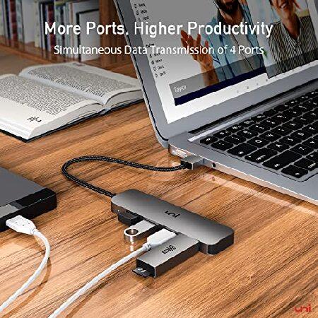 USB Hub 3.0, uni 4-Port USB Splitter for Laptop, Ultra-Slim Multiple USB Port Expander Compatible with Keyboard and Mouse Adapter, PC, MacBook Air, Ma｜koostore｜04