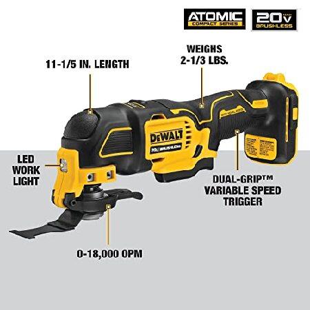 DEWALT DCS354D1 ATOMIC 20V MAX* Brushless Cordless Oscillating Multi-Tool Kit｜koostore｜03