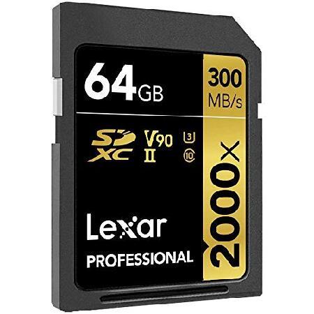 Lexar　Professional　2000x　SDXC　Memory　UHS-II　to　Including　＆　Accessories　Gear　(LSD2000064G-BNNNU)　Bundle　Kit　w　Read　Up　Card　Deco　300MB　Ca　Reader　64GB　s