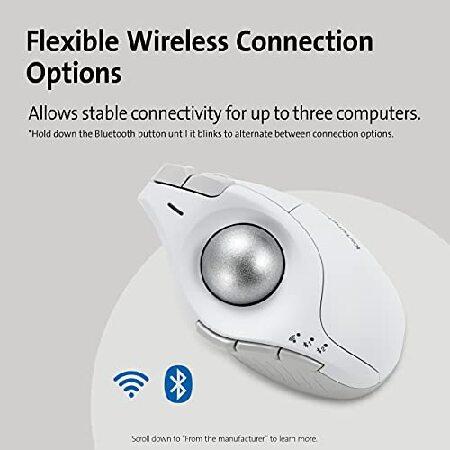Kensington Pro Fit(R) Ergo Vertical Wireless Trackball-White Kensington Pro Fit(R) Ergo Vertical Wireless Trackball-White