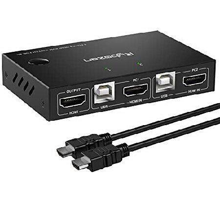 Rybozen KVM Switch HDMI 2 Port Box, 2 Computers Share Keyboard Mouse and HD Monitor,HUD 4K Wireless Keyboard and Mouse Connections :B08P8DJX2B:ショップグリーンストア - - Yahoo!ショッピング