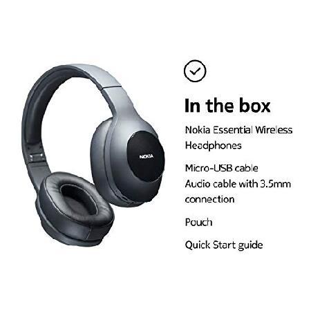 「#えぬわた砲」 Nokia Essential Wireless Headphones - Universal Bluetooth - 40 Hours Playback - Soft Leather Over Ear with Foldable Headband