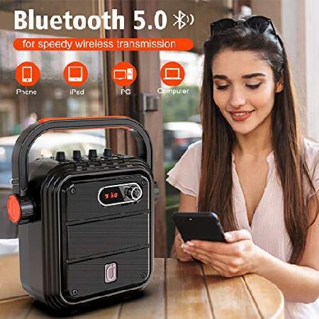 JYX ワイヤレスマイク スピーカーセット 拡声器 Bluetooth 5.0 JYX ワイヤレスマイク スピーカーセット 拡声器 Bluetooth 5.0