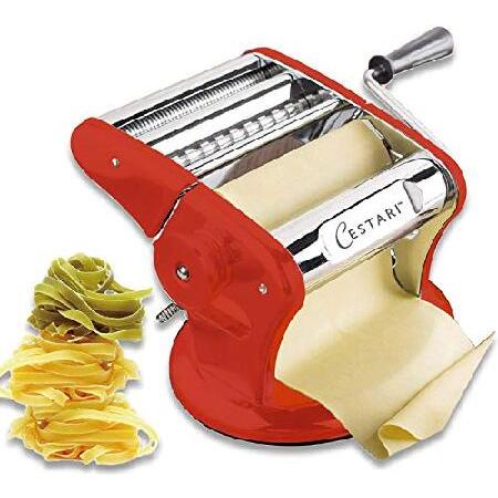 Cestari Ultimate Pasta Machine - Unique Patented Suction Base for No-Slip Use of Stainless Steel Pasta Roller Machine - 150 mm - Includes Pasta Cutter｜koostore｜03