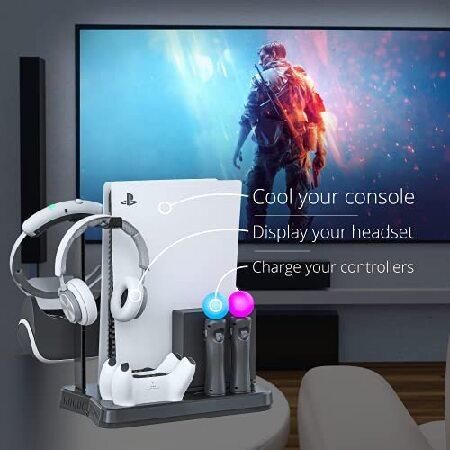 Skywin PSVR Charging Display Stand - Showcase, Cool, Charge, and Display your PS VR - Compatible with Playstation. PS5 Headset Stand, Fan, Controller｜koostore｜04