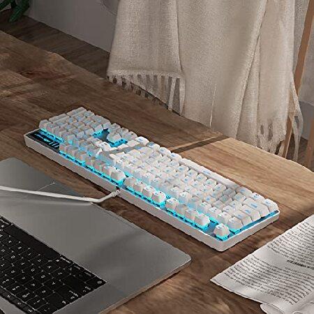 アウトレット取扱店 MageGee Mechanical Gaming Keyboard， Wired USB Adjustable Backlight Keyboard， New Mechanical Storm 100% Anti-ghosting Keyboard with Blue Switches for W