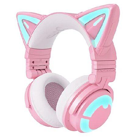 YOWU RGB 猫耳ヘッドホン 3G ワイヤレス 5.0 折りたたみ式 YOWU RGB 猫耳ヘッドホン 3G ワイヤレス 5.0 折りたたみ式