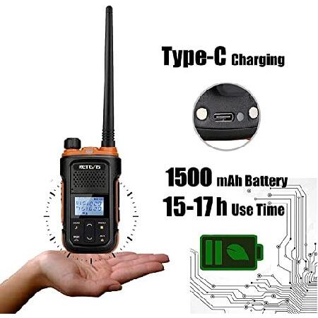 Retevis RB27V MURS Walkie Talkies,Long Range Way Radio Rechargeable,Detachable Antenna,NOAA,VOX,Flashlight,LCD Display, for Warehouse Retails School - 3