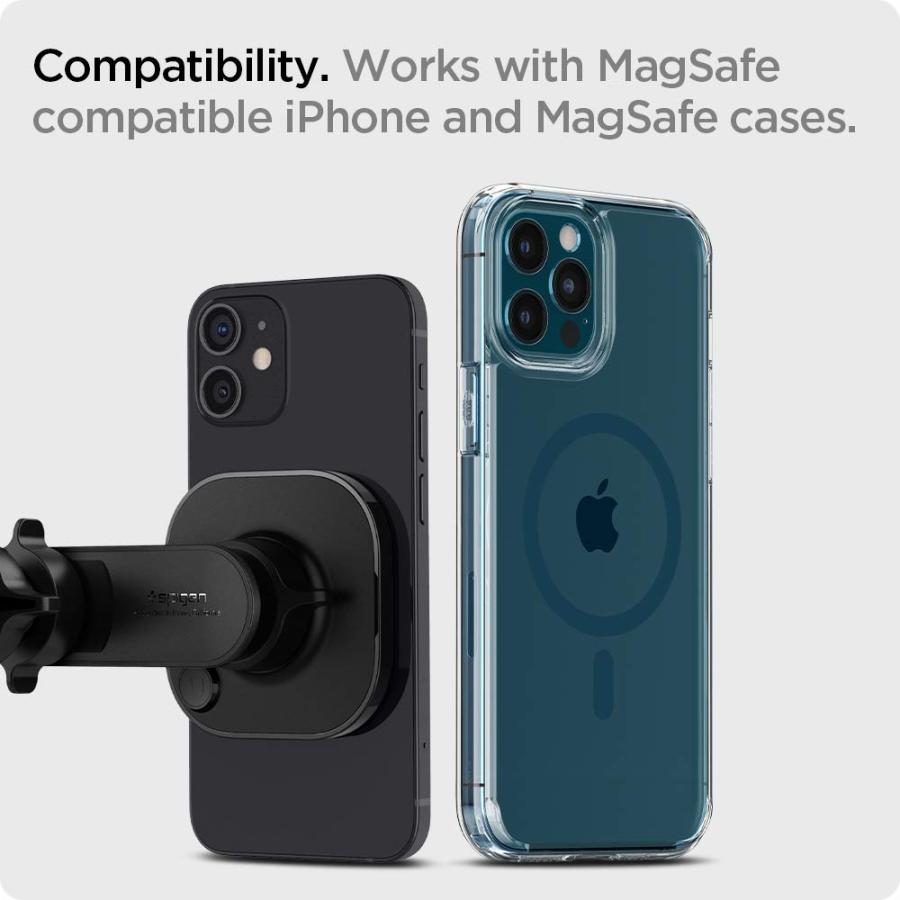 Spigen 車載ホルダー マグネット MagSafe用 スマホホルダー 車 スマホスタンド エアコン吹き出し口式 iPhone 14 13 12 Pro Max Plus Mini 超強磁力 360度回転 片｜koostore｜02