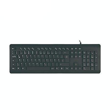 最安値挑戦！ BoxWave Keyboard for ASUS Q406 (Keyboard by BoxWave) - AquaProof USB Keyboard， Washable Waterproof Water Resistant USB Keyboard for ASUS Q406 - Jet Bl