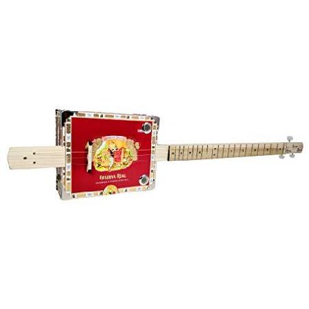 Complete DIY 3-String Fretted Cigar Box Guitar Kit with Neck