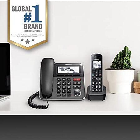 Panasonic Expandable Corded Cordless Phone System with Answering Machine and One Touch Call Blocking Handset KX-TGB850B (Black)-6