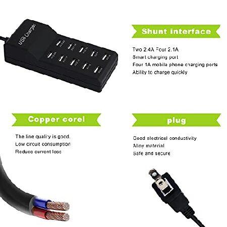 USB充電器、5V 10A(50W) USB 充電ステーション、10ポート USB充電器、5V 10A(50W) USB 充電ステーション、10ポート