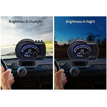 KAOLALI Car HUD Head Up Display, Car HUD Display for Digital OBD+GPS Dual System Smart Gauge Display MPH RPM Over Speeding Alarm for Most Cars After 2｜koostore｜05