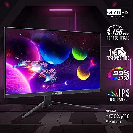 Sceptre　IPS　27&quot;　Build-in　up　to　QHD　2560　FreeSync　Speakers,　99%　2021　LED　165Hz　(E275B-Q　Premium　1440p　AMD　Monitor　x　Black　HDMI　sRGB　Machine　DisplayPort