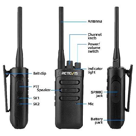 Retevis　RB85　Way　Noise　Radio　Range,　Intelligent　Talkies,　AI　Two　Walkie　Radios(4　Cancelling　Way　Long　Rechargeable　16CH　Professional　2000mAh　Pack)