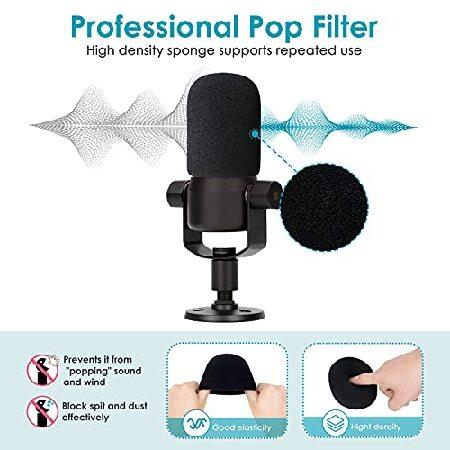 YOUSHARES Rode Podmic Stand with Pop Filter - Microphone Boom Arm with Foam Windscreen Improve Recording Quality｜koostore｜05