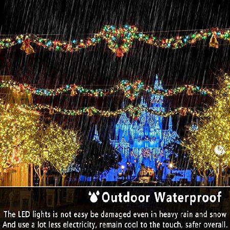 【ファッション通販】 720 LED 328ft Christmas Lights Color Changing String Lights Outdoor， Clear Wire String Light 11 Modes with Remote for Xmas Tree Trunk Yard Porch Deck