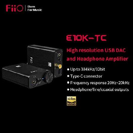 FiiO ヘッドホン アンプ ポータブル DAC USB Type-C 同軸 384kHz/32bit (E10K-TC ブラック)｜koostore｜02