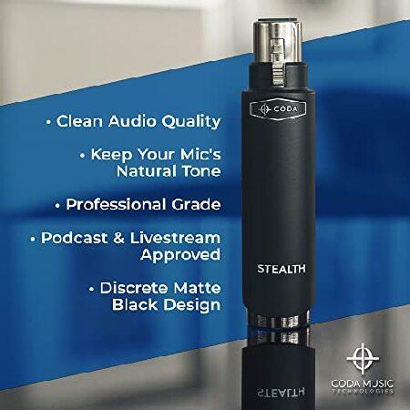 Coda MB-Stealth in-Line Microphone Preamp, Active Booster for Dynamic and Ribbon Mics - Ultra Low Noise, Enhance and Add Clarity to Your Podcast or Li｜koostore｜04