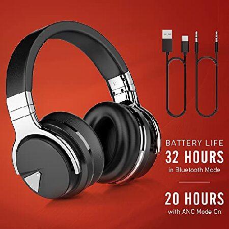 安い店の割引 Qisebin E7 Wireless Noise-Canceling Headphones， Over Ear Bluetooth Headphones Compatible with iOS ＆ Android - Built-in Microphone， Long Battery Life