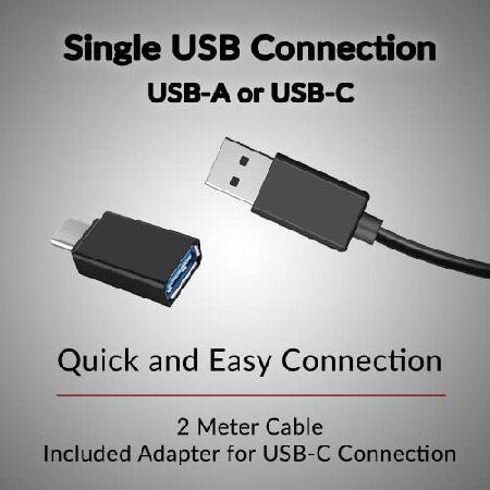 贅沢屋の Cyber Acoustics USBスピーカーバー (CA-2890) - ステレオUSB電源スピーカー 簡単にクランプしてモニター、便利なコントロール