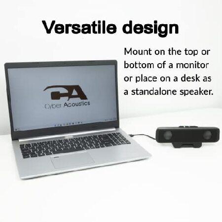 贅沢屋の Cyber Acoustics USBスピーカーバー (CA-2890) - ステレオUSB電源スピーカー 簡単にクランプしてモニター、便利なコントロール