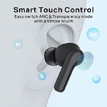 Konnek Stein True Wireless Earbuds, Bluetooth 5.1 Active Noise Cancelling Headphones, Sliding Design Charging Case 500mAh, IPX4 Waterproof, Deep Bass