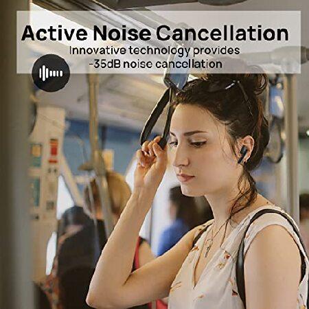 Konnek Stein True Wireless Earbuds, Bluetooth 5.1 Active Noise Cancelling Headphones, Sliding Design Charging Case 500mAh, IPX4 Waterproof, Deep Bass