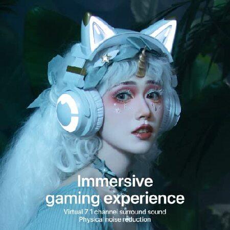 YOWU RGB 猫耳ヘッドホン 3G ワイヤレス 5.0 折りたたみ式 YOWU RGB 猫耳ヘッドホン 3G ワイヤレス 5.0 折りたたみ式