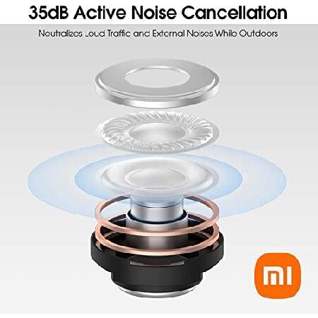 正規店の通販 Xiaomi Redmi Buds 3 Pro True Wireless Airdots in-Ear Earbuds 35dB Smart Noise Cancellation， 28 Hour Battery Life，Dual-Device Connectivity，Wireless Cha