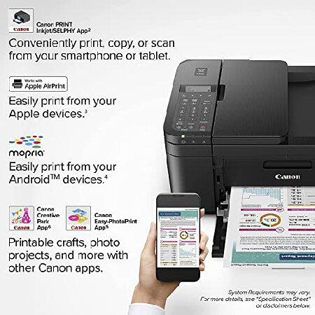 安心の正規品通販 Canon PIXMA TR4720 All-in-One Multifunction Wireless Color Inkjet Printer， Black - Print Copy Scan Fax - 4800 x 1200 dpi， 8.5 x 14， 2-Line LCD Display