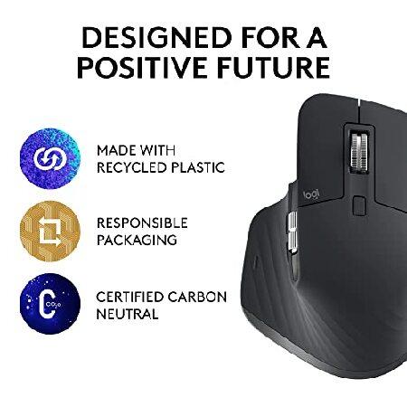 Logitech MX Master 3S - Wireless Performance Mouse with Ultra-fast Scrolling, Ergo, 8K DPI, Track on Glass, Quiet Clicks, USB-C, Bluetooth, Windows, L｜koostore｜05