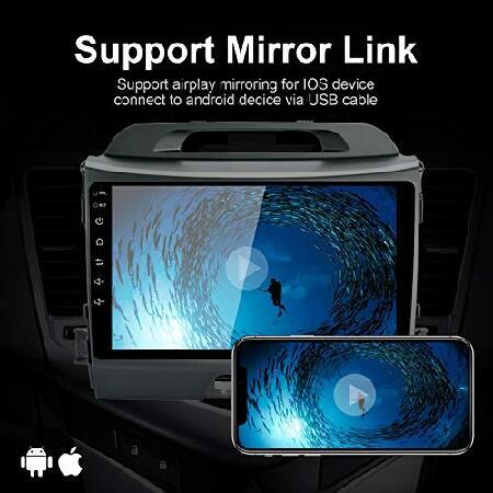 【2022A/W新作★送料無料】 LEXXSON Android 10.1 Car Radio Stereo for 2010-2016 Kia Sportage， 9 inch Capacitive Touch Screen High Definition Head Unit， Split Screen Mirror Link G
