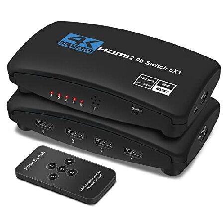 HDMI Switch 4K 60hz, 5 Port HDMI Switcher with Remote, Koopman HDMI Splitter 5 in 1 Out Supports 2.0 HDCP 2.2 HDR10 HDMI Selector Hub Compati :B09QM5TNLL:ショップグリーンストア - 通販 - Yahoo!ショッピング