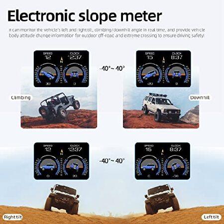 KAOLALI Car HUD Head Up Display 3.5'' Car Hud Digital Speedometer Smart Gauge OBD2+GPS Dual System Slope Meter LCD Display for Cars｜koostore｜05