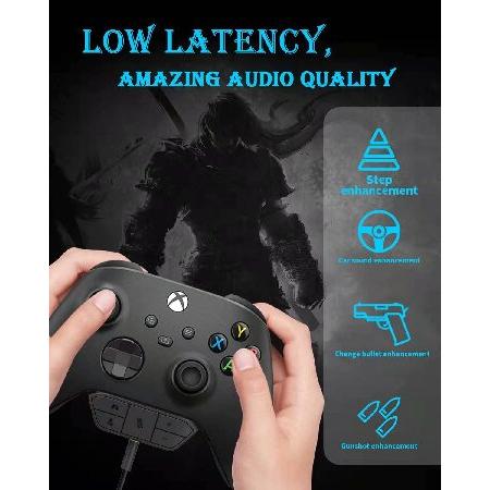 Xbox コントローラー用ヘッドセットアダプター オーディオマイク 