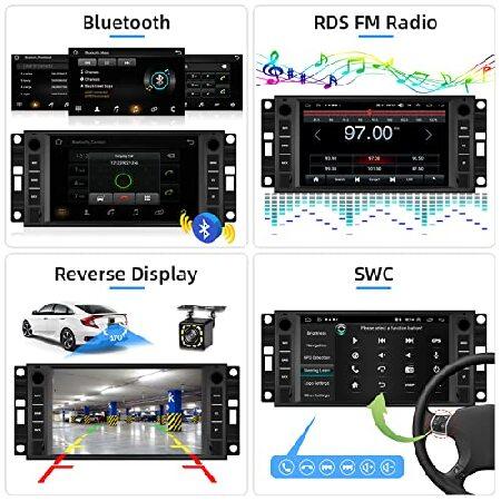 取引企業は交渉注視 Wireless Carplay Car Stereo for Jeep Wrangler Dodge Chevrolet Chrysler， 7 Inch Touchscreen Android Car Radio with Bluetooth， Backup Camera， GPS Naviga