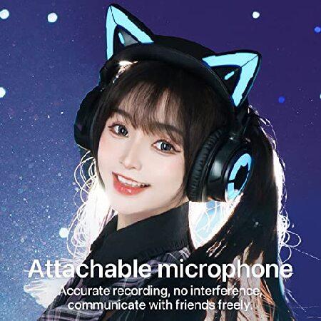 YOWU RGB 猫耳ヘッドホン 4 アップグレードされたワイヤレス YOWU RGB 猫耳ヘッドホン 4 アップグレードされたワイヤレス