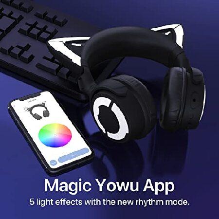 YOWU RGB 猫耳ヘッドホン 4 アップグレードされたワイヤレス YOWU RGB 猫耳ヘッドホン 4 アップグレードされたワイヤレス