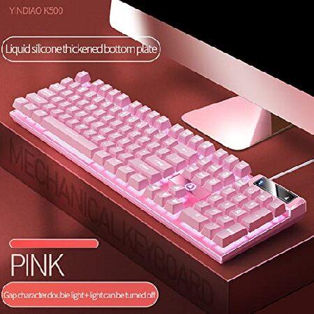 販売業者 Keyboard K500 Wired Keyboard Backlight Mechanical Feel Color Matching 104 Keys Computer E-Sports Gaming Keyboard for Desktop Gaming Computer Periphera