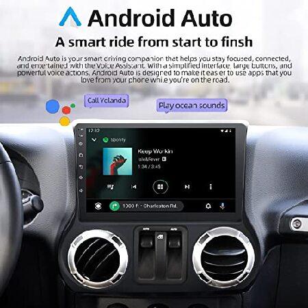 人気激安 NHOPEEW 10.1inch Android Car Radio Carplay for Jeep Wrangler 2015 2016 2017 Touchscreen Bluetooth Car Stereo with AHD Backup Camera/Mic/HiFi