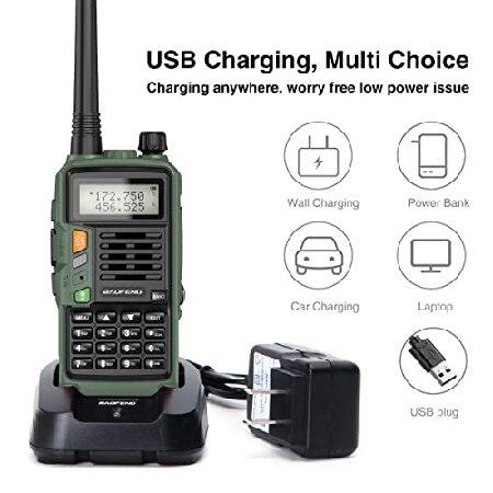 Green Baofeng UV-S9X3 5W Tri-Band Radio (UV-5R 3rd Gen) USB Charger Rechargeable Walkie Talkies Long Range Two Way Radio｜koostore｜04