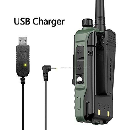 Green Baofeng UV-S9X3 5W Tri-Band Radio (UV-5R 3rd Gen) USB Charger Rechargeable Walkie Talkies Long Range Two Way Radio｜koostore｜05