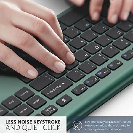 東京公式通販サイト J JOYACCESS 2.4G Wireless Keyboard， Full Size Wireless Keyboard with Numeric Keypad， Rechargeable Ultra Slim Computer Keyboard for Laptop/Desktop/PC/S