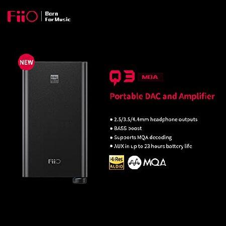 FiiO Q3 ヘッドホンアンプ ポータブル 高解像度 DAC DSD512 スマートフォン/PC/ノートパソコン/ホーム/カーオーディオ用 iOS/Android 2.5/3.5/4.4mm出力に対応 (｜koostore｜06