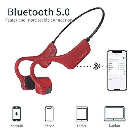 オンライン人気商品 Bone Conduction Headphones Bluetooth， YouthWhisper Open Ear Wireless Earphones， Sports Headphones with Mic Waterproof for Running Cycling Hiking Walki
