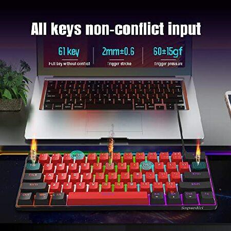 Snpurdiri 60%有線メカニカルキーボード ミニゲーミング Snpurdiri 60%有線メカニカルキーボード ミニゲーミング